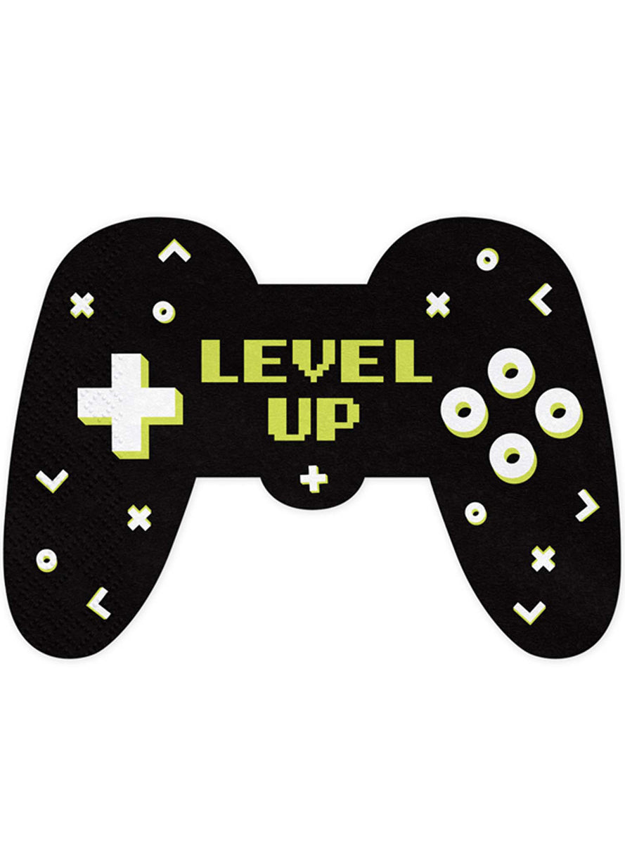 Gamer Party 12 Pack Level Up Paper Napkins - Main Image