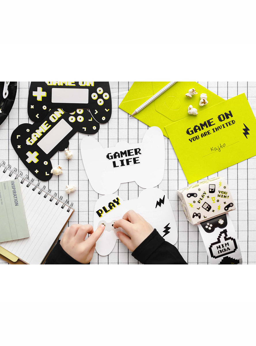 Gamer Party 36 Piece Mixed Stickers - Lifestyle Image 2