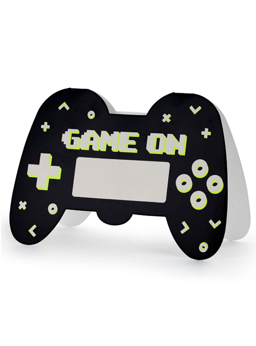 Gamer Party 6 Pack 16cm Game On Birthday Invitations - Main Image