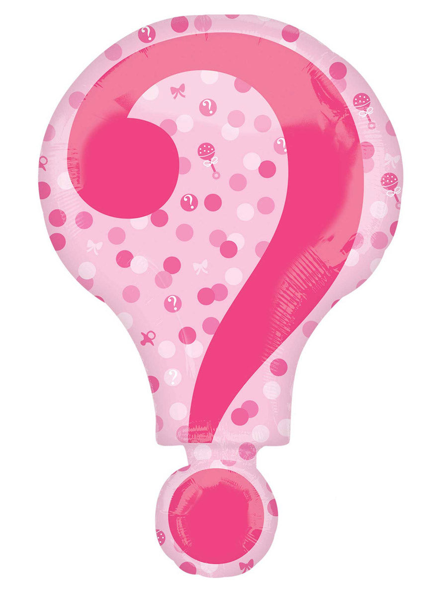 Gender Reveal Pink Question Mark 71cm Self Sealing Foil Balloon - Main Image