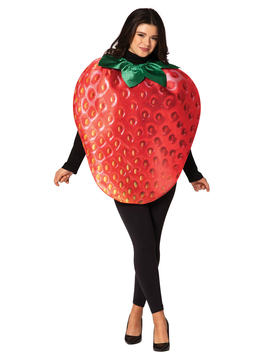 Get Real Strawberry Novelty Adults Fruit Costume - Main Image