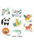 Image of Get Wild Jungle Safari 8 Pack Temporary Tattoos Party Favours