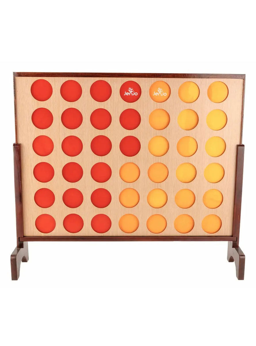 Giant 120cm Connect Four In A Row Hardwood Outdoor Party Game - Main Image
