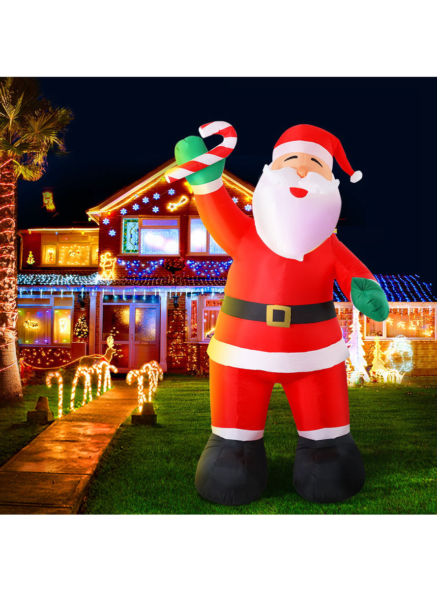 Giant Jingle Jollys Inflatable Santa Christmas Decoration 3m 10FT - Lifestyle Image