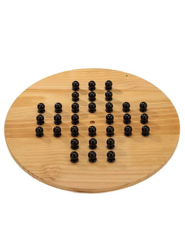 Giant 60cm Wooden Chinese Checkers And Solitaire Party Game - Alternative Image 2