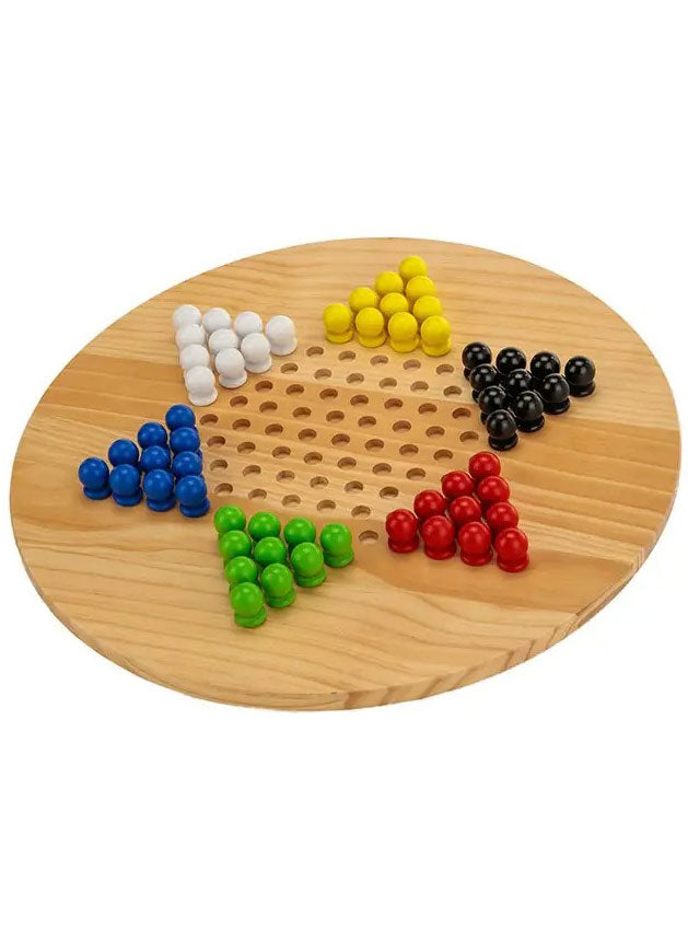 Giant 60cm Wooden Chinese Checkers And Solitaire Party Game - Alternative Image 3