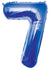 Image of Giant 84cm Blue Number 7 Foil Balloon