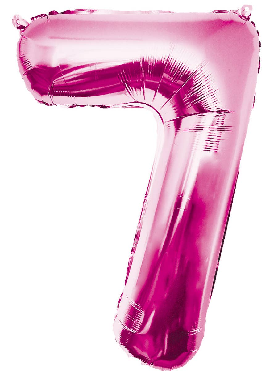 Image of Giant Pink 84cm Number 7 Foil Balloon