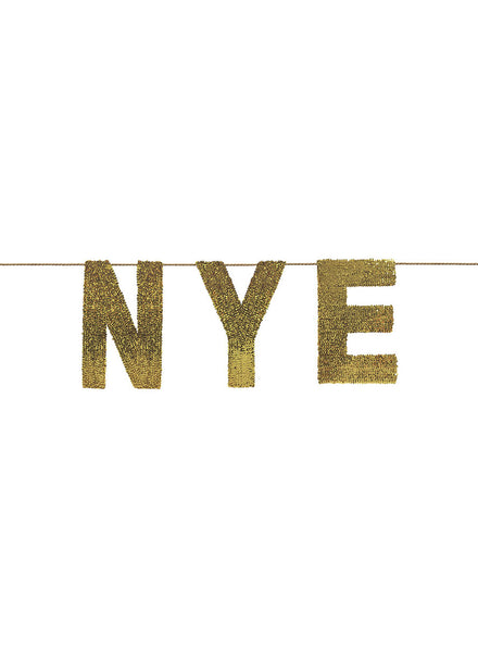 Giant Gold Sequin New Years Eve Banner Decoration - Main Image