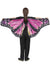 Image of Monarch Butterfly Girls Pink and Black Fabric Wings