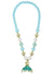 Image of Beaded Blue and Gold Mermaid Girl's Costume Necklace