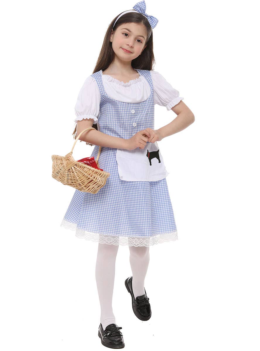 Image of Wizard of Oz Girl's Classic Dorothy Book Week Costume - Front View