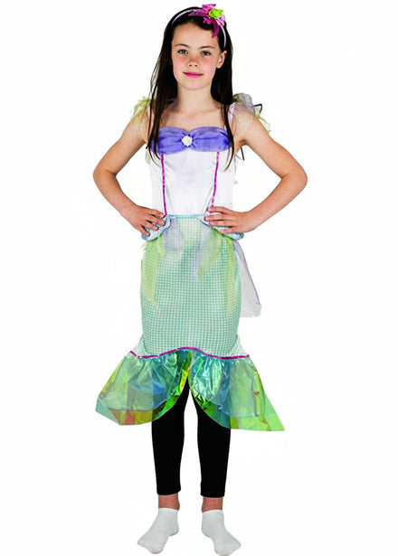 Girls Cute Mermaid Dress Up Costume Front Image