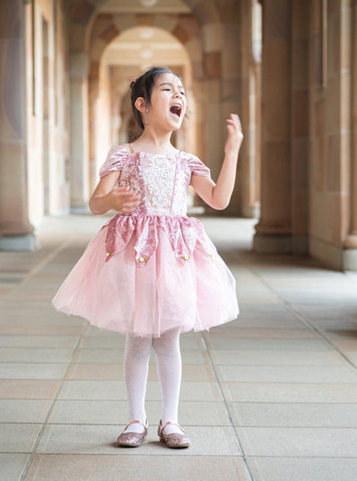 Girls Dusty Rose Ballerina Costume - Lifestyle Image 3