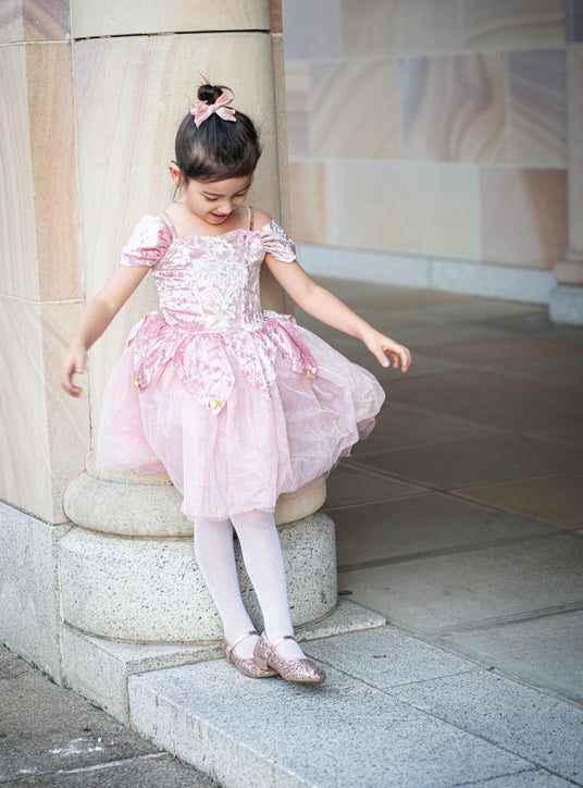 Girls Dusty Rose Ballerina Costume - Lifestyle Image 4