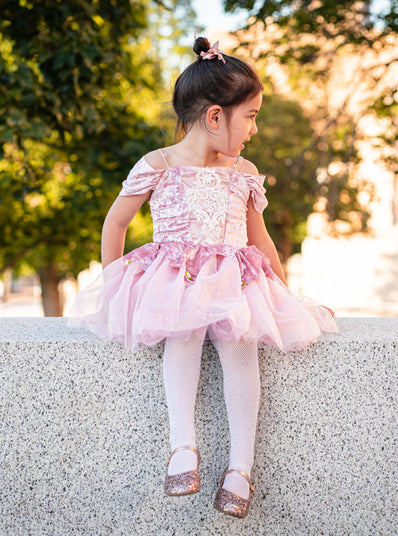 Girls Dusty Rose Ballerina Costume - Lifestyle Image 8