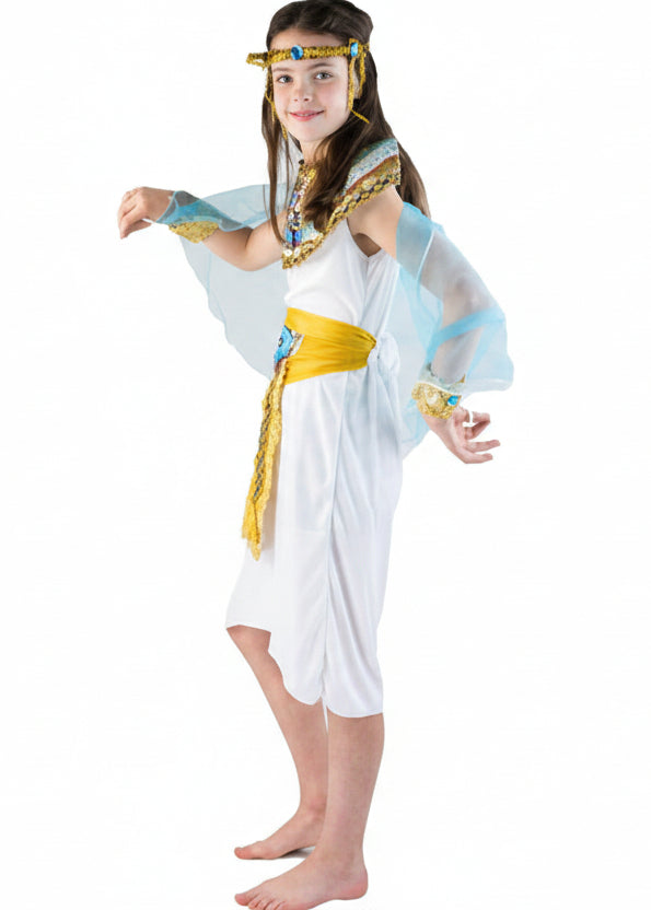 Girls Egyptian Cleopatra Costume Side Image