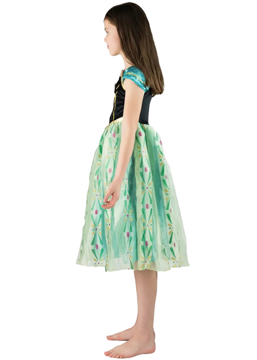 Girls Freezing Princess Fairytale Costume Side Image