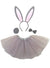 Image of Delightful Grey Girl's Easter Bunny Costume Tutu Set