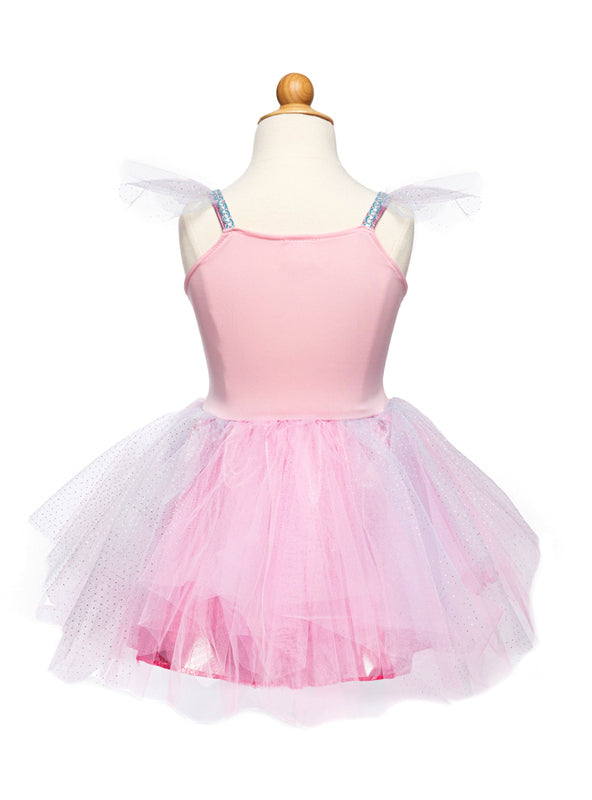 Girls Pink Butterfly Tutu Costume With Headband - Back Image