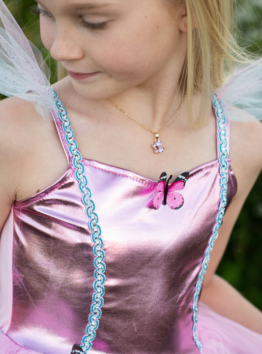 Girls Pink Butterfly Tutu Costume With Headband - Lifestyle Image 6