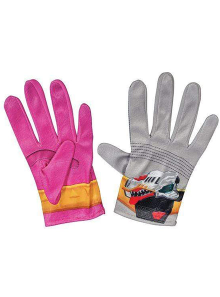 Dino Fury Girls Pink Costume Gloves