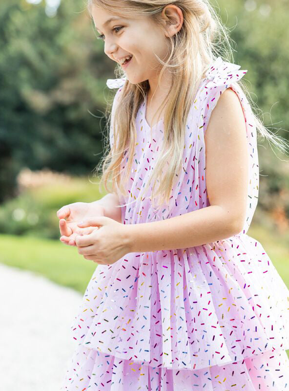 Girls Pink Funfetti Costume Dress - Lifestyle Image 2
