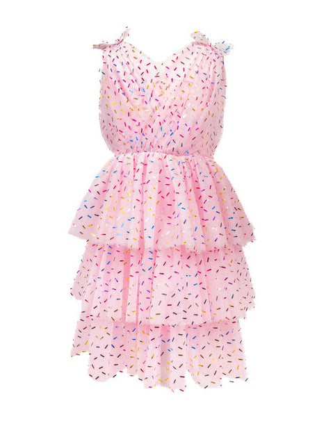 Girls Pink Funfetti Costume Dress - Main Image