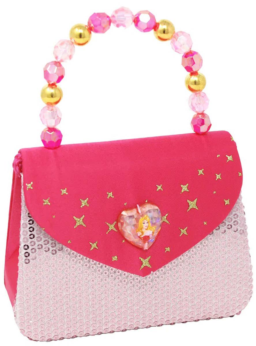 Image of Sleeping Beauty Girl's Pink Sequin Costume Handbag - Main Image