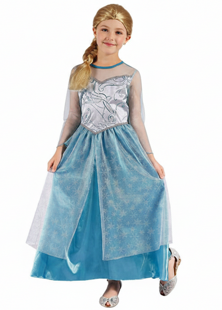 Image of Ice Queen Elsa Inspired Girl's Dress Up Costume - main image