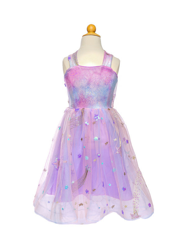 Girls Shimmer Star Lilac Costume - Back Image