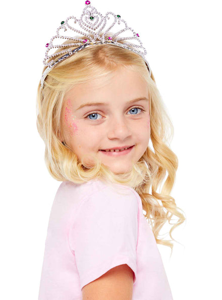 Girls Silver Jewelled Crown