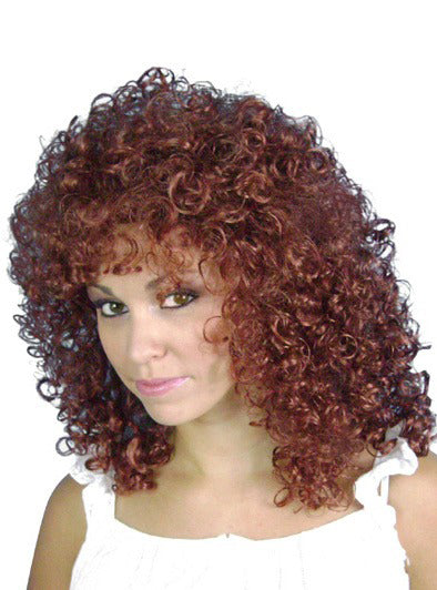 Womens Auburn Glamour Ringlets Costume Wig