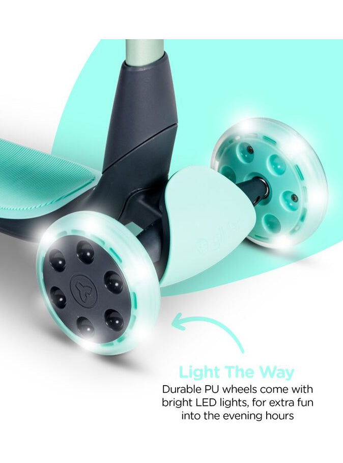 Glider Luna Green 5 In 1 Scooter And Ride On - Info Image 3