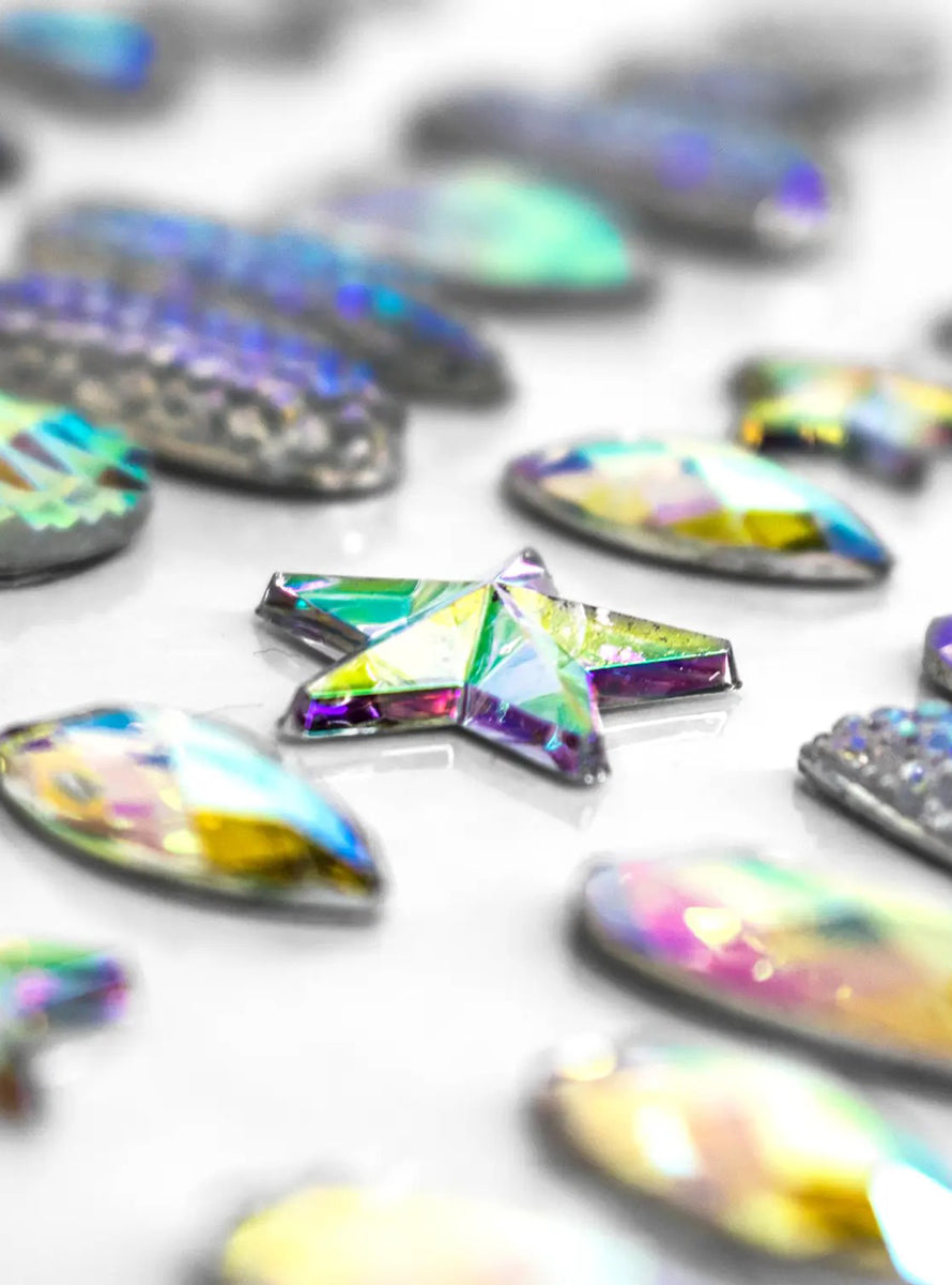 Glitter Me Up Glitz Mix and Match Silver Face Gems - Close Image