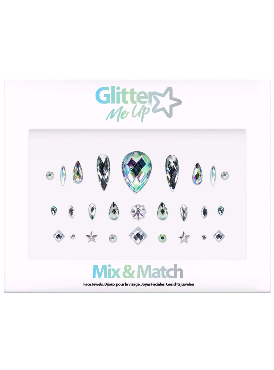 Glitter Me Up Mix and Match Silver Face Gems - Main Image