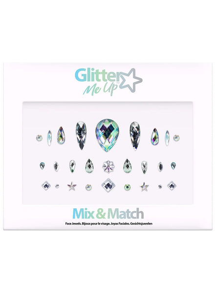Glitter Me Up Mix and Match Silver Face Gems - Main Image