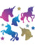 Image of Unicorn Glitter Cut Outs Party Decoration - Main Image
