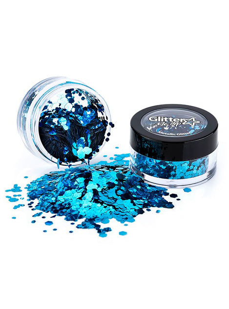 Glittler Me Up Chunky Metallic Blue Loose Glitter Shaker - Main Image