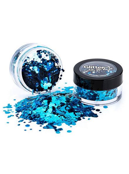 Glittler Me Up Chunky Metallic Blue Loose Glitter Shaker - Main Image