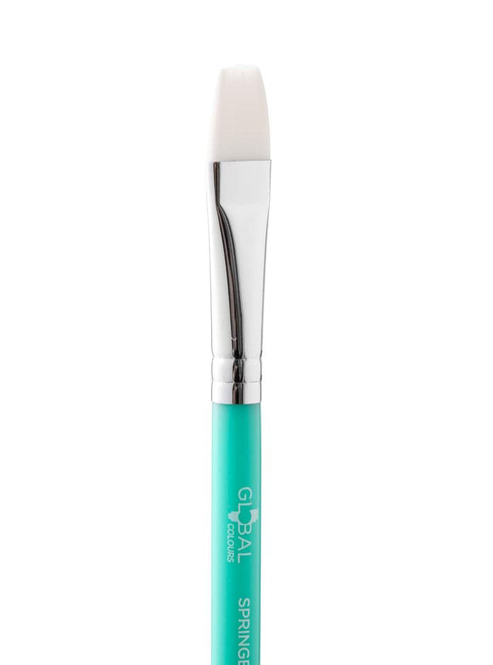 Global Colours Flat Half Inch Springback Body Art Brush - Close Image