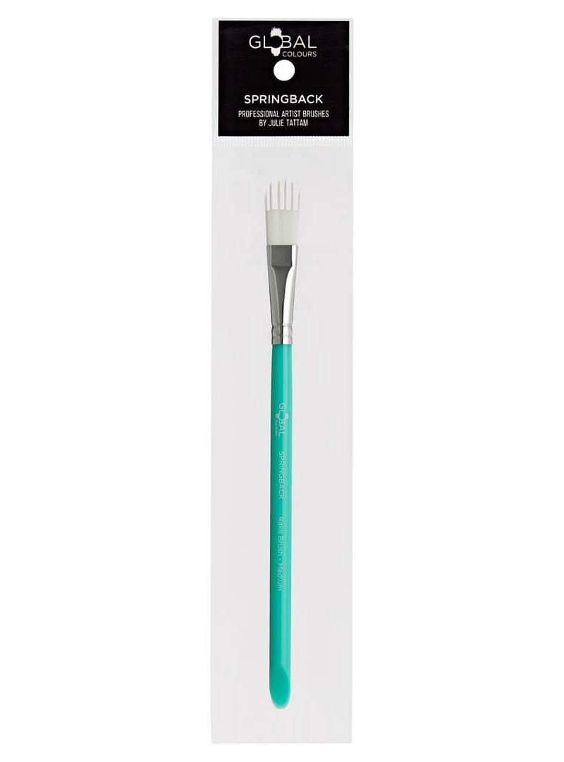 Global Colours Medium Rake Brush Springback Facepaint Brush - Packaging Image