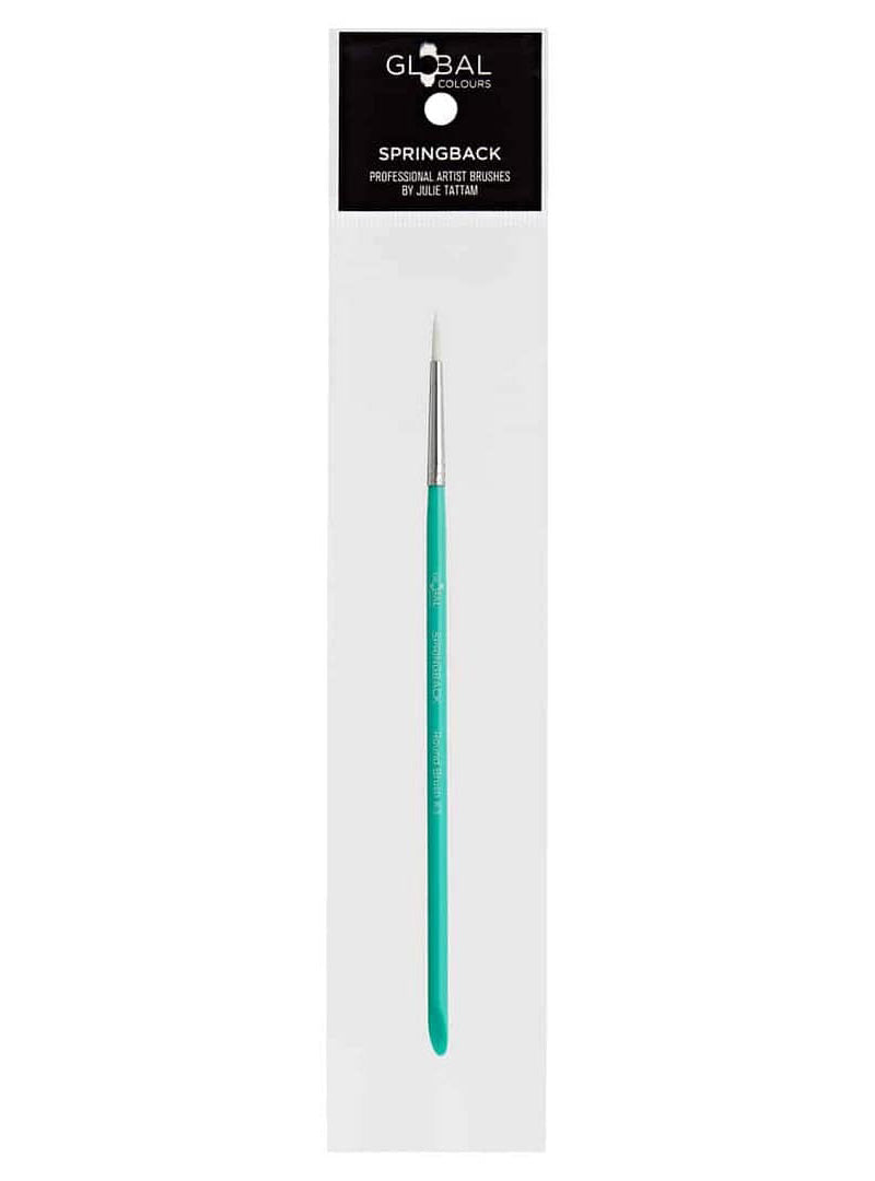 Global Colours Round Brush 3 Springback Facepaint Brush - Packaging Image