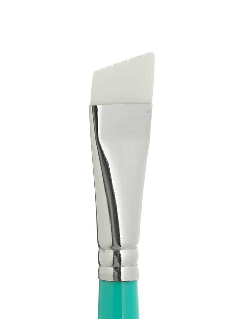 Global Colours Short Angle 3/4 Inch Springback Facepaint Brush - Close Image