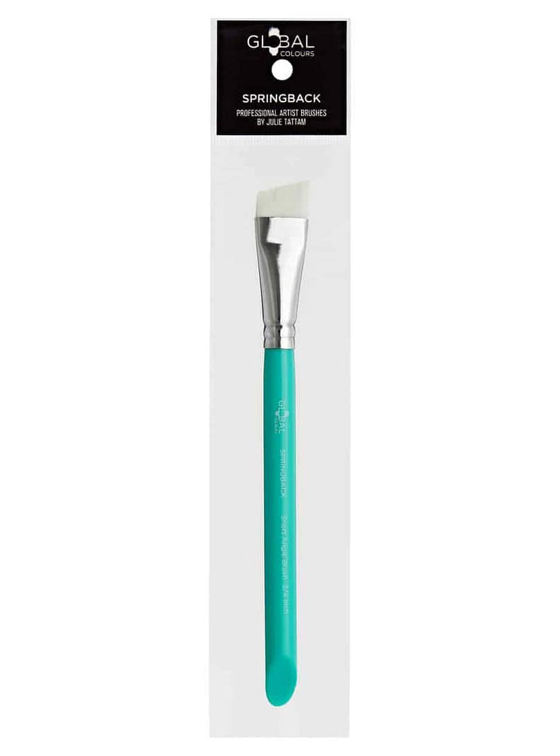 Global Colours Short Angle 3/4 Inch Springback Facepaint Brush - Packaging Image