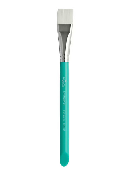 Global Colours Springback Flat 3/4 Inch Face Painting Brush - Main Image