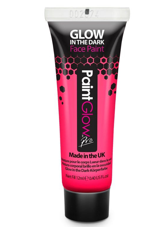 Glow in the Dark 12ml Pink Face and Body Paint - Main Image