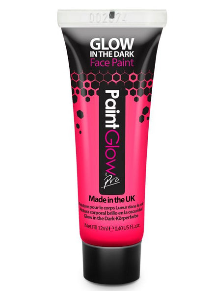 Glow in the Dark 12ml Pink Face and Body Paint - Main Image