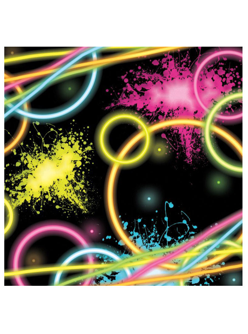 Glow Party 16 Pack Lunch Napkins – Main Image