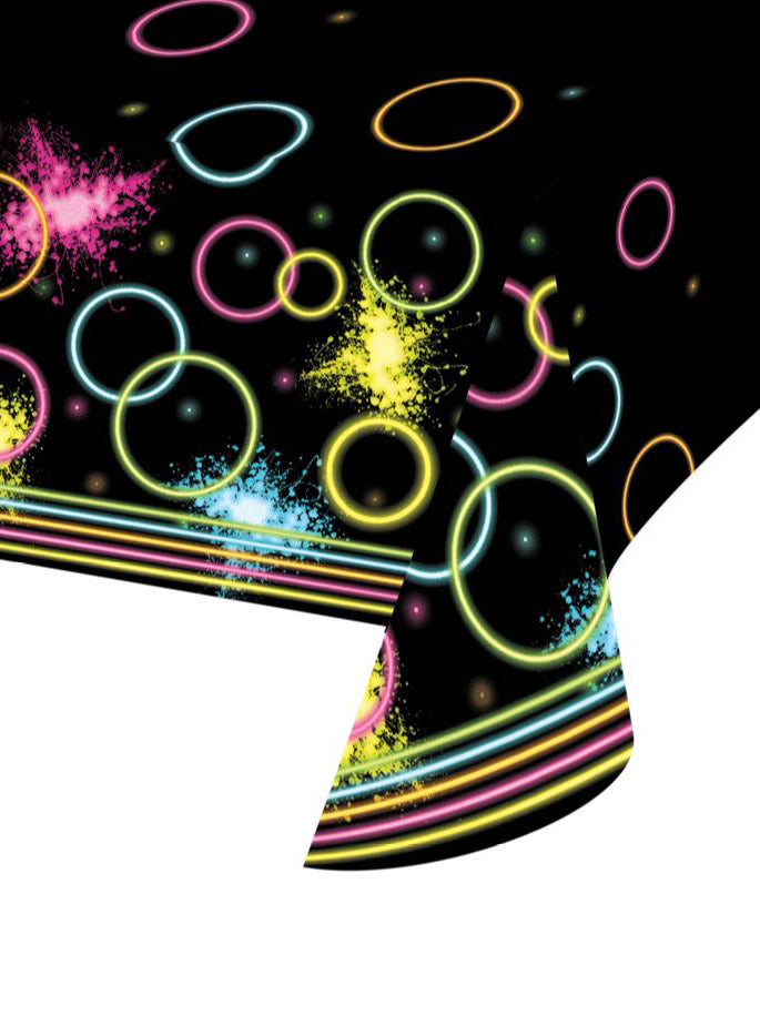 Glow Party 259cm Plastic Table Cover – Main Image